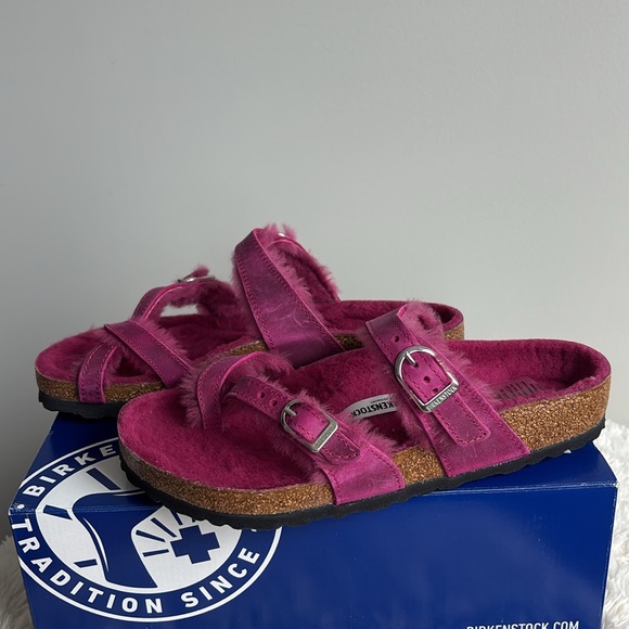 Birkenstock Mayari Genuine Shearling Sandals - Picture 8 of 15